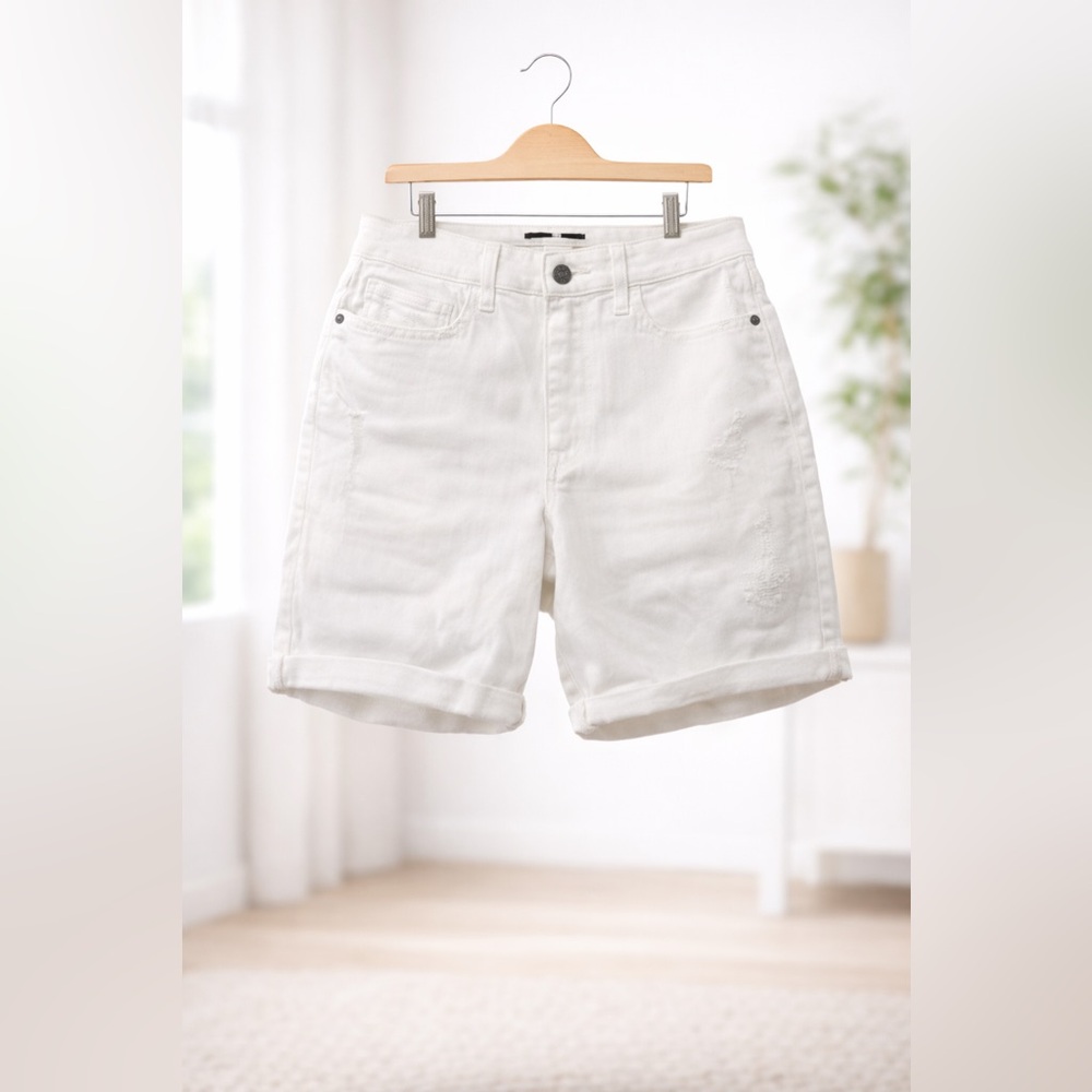 Express Off-White Jean Shorts